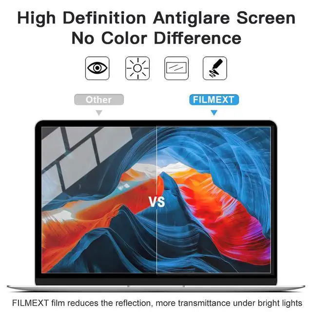 Alt view image 6 of 6 - 2 Pack 14" Laptop Screen Protector Eye Protection Anti Glare Anti Blue Light Screen Protector for 14 Inch with 16:9 Aspect Ratio Laptop