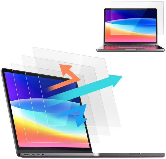 Main image of 2 Pack 14 Inch Laptop Blue Light Screen Protector Touch Screen, Computer Screen Protector Compatible with Chromebook HP Pavilion ASUS Dell Acer Lenovo thinkpad Samsung Toshiba 16:9 Aspect Ratio