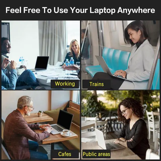 Alt view image 7 of 7 - Laptop Privacy Screen 15.6 Inch 16:9 Aspect Ratio, Laptop Screen Privacy Shield Compatible With Lenovo Hp Dell Acer Asus Thinkpad Envy Xps, Removable Anti Glare Blue Light Computer Filter Protector