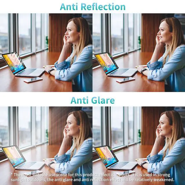 Alt view image 3 of 7 - 2 Pack 14 inch 16:9 Anti Glare Matte Laptop Screen Protector, Anti Scratch Anti Fingerprint Screen Filter Compatible with 14" Laptops with 16:9 Aspect Ratio (12.2" L x 6.9" W)
