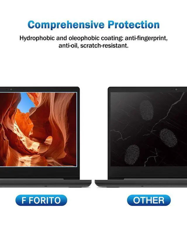 Alt view image 6 of 7 - 2-Pack 15.6 Inch Anti Blue Light Laptop Screen Protector, Eye Protection Anti Glare Matte Computer Screen Cover for 15.6" Laptop with 16:9 Aspect Ratio, Reduce Eye Strain and Touch Sensitive
