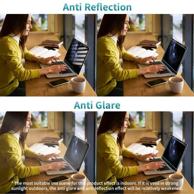 Alt view image 3 of 6 - 2-Pack 16 inch Anti Blue Light Screen Protector, Eye Protection Anti Glare & Blue Light Blocking Screen Filter Compatible with All 16" Laptops with 16:10 Aspect Ratio