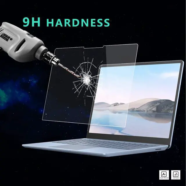 Alt view image 5 of 7 - ArmorShield Screen Protector for Microsoft Surface Laptop Go 3/2/1 12.4 Inch, 9H Tempered Glass Protective Film, Scratch Resistant, Anti-Fingerprint, HD Clear
