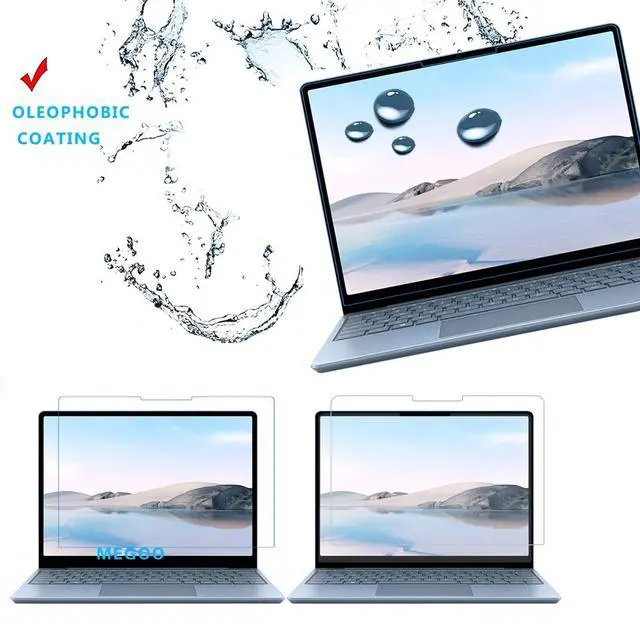 Alt view image 6 of 7 - ArmorShield Screen Protector for Microsoft Surface Laptop Go 3/2/1 12.4 Inch, 9H Tempered Glass Protective Film, Scratch Resistant, Anti-Fingerprint, HD Clear
