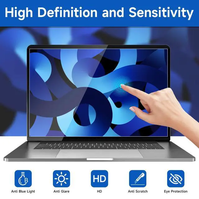 Alt view image 5 of 7 - 2 Pack 15.6 inch (1920x1080P) Laptop Blue Light Screen Protector, Eye Protection Anti-Scratch and Anti-Glare Screens for Laptops 15.6 with 16:9 Aspect Ratio