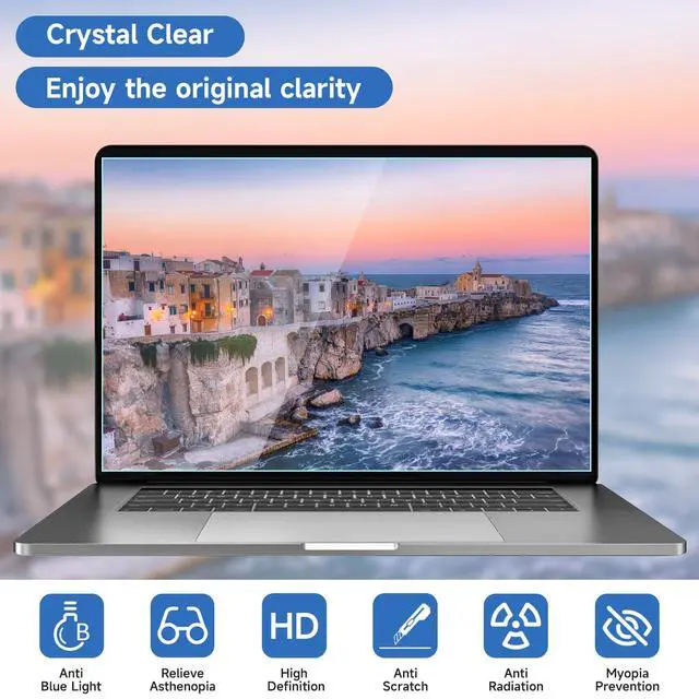 Alt view image 4 of 7 - 2 Pcs 14 Inch (1920x1200P) Laptop Blue Light Screen Protector, Reduce Eye Strain Anti Glare Blue Light Blocking Screen Protector for 14 with 16:10 Resolution HP/Dell/Acer/Asus/Samsung/Lenovo