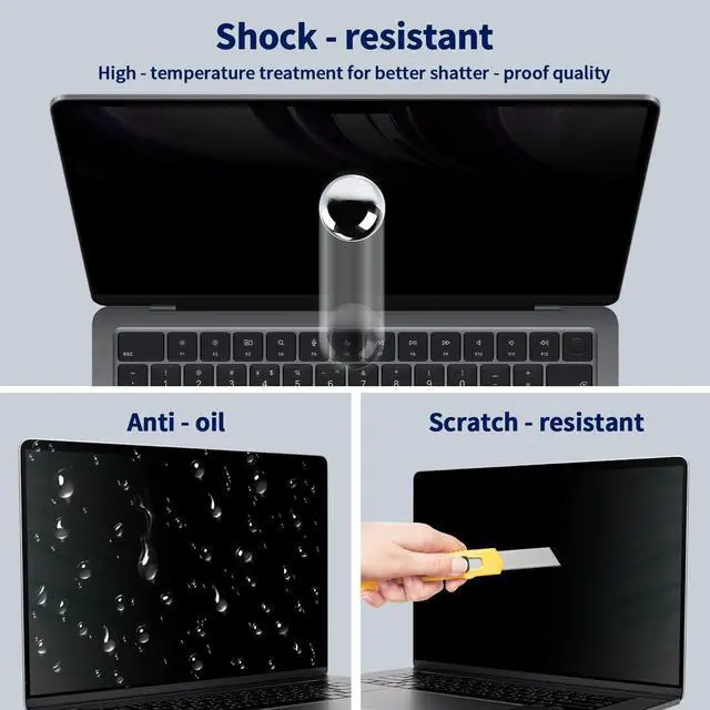 Alt view image 7 of 7 - Magnetic Laptop Privacy Screen 14 Inch 16:10, Removable Matte Anti Glare Blue Light Filter - Computer Privacy Shield Not for 14" 16:9 Laptop