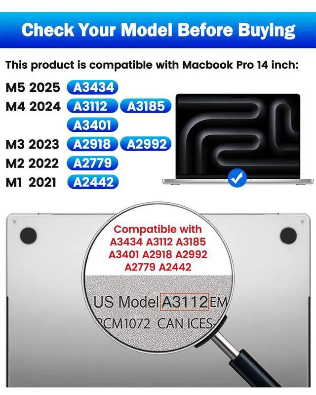 Alt view image 7 of 7 - 2-Pack Anti Blue Light Matte Laptop Screen Protector Compatible with 2026-2021 MacBook Pro 14 inch M5 M4 M3 M2 M1 Pro Max Chip, Eye Protection Anti Glare Computer Screen Cover