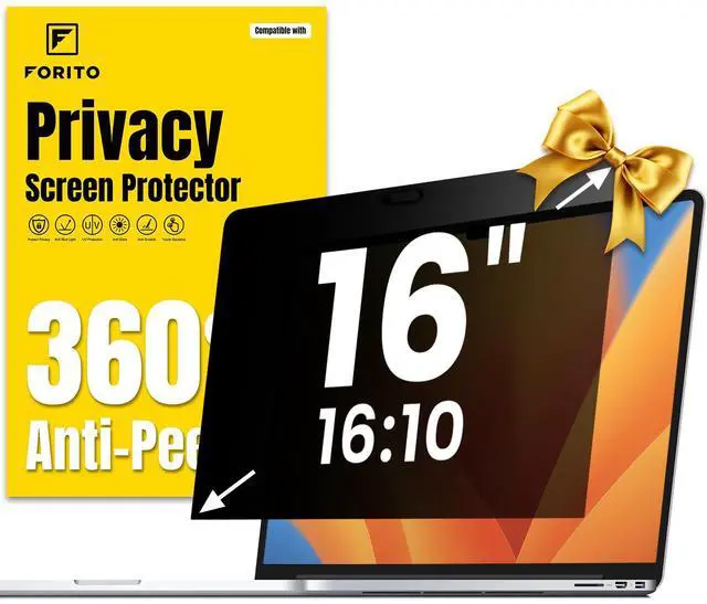 Main image of 16 Inch 16:10 360° Laptop Privacy Screen Protector, Anti Peeping and Anti Glare Laptop Privacy Shield, Reduce Eye Strain & Eye Protection