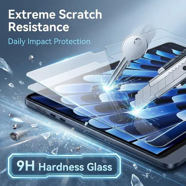 Alt view image 5 of 7 - [2 Pack Tempered Glass Screen Protector for MacBook Air 15 Inch (M5 M4 M3 M2 Chip 2026-2023), 9H Hardness, Bubble-Free Easy Install, Anti-Scratch Anti-Fingerprint, HD Clarity, Case-Friendly