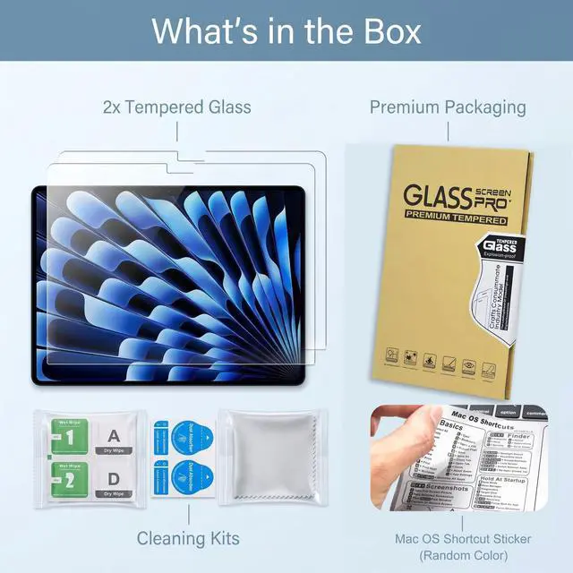 Alt view image 7 of 7 - [2 Pack Tempered Glass Screen Protector for MacBook Air 15 Inch (M5 M4 M3 M2 Chip 2026-2023), 9H Hardness, Bubble-Free Easy Install, Anti-Scratch Anti-Fingerprint, HD Clarity, Case-Friendly