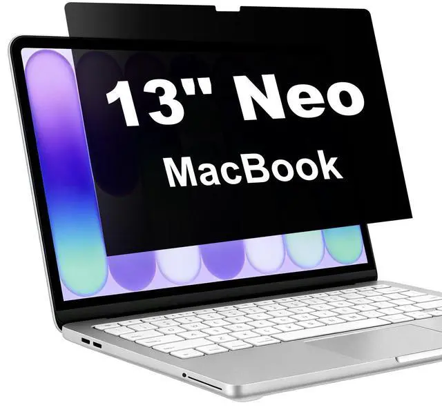 Main image of Privacy Screen for 2026 MacBook Neo 13-Inch A18 Pro, Anti Glare Film Blue Light Filter, Reduce Eye Strain Laptop Privacy Screen Shield and Protector for Mac Neo