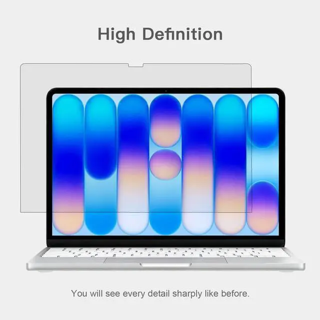 Alt view image 4 of 7 - Privacy Screen for 2026 MacBook Neo 13-Inch A18 Pro, Anti Glare Film Blue Light Filter, Reduce Eye Strain Laptop Privacy Screen Shield and Protector for Mac Neo