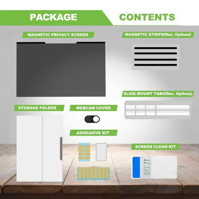 Alt view image 6 of 6 - Magnetic Laptop Privacy Screen 15.6 inch for 16:9 Computer Monitor, Removable Anti-Glare Screen Privacy Shield, Screen Filter and Protector for Laptop, Fits (FHD 1920 × 1080)