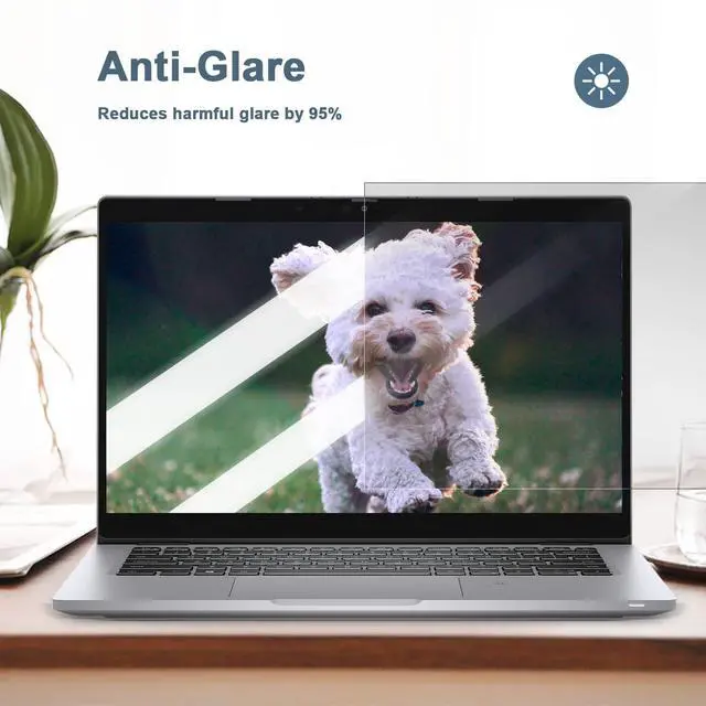 Alt view image 3 of 7 - Laptop Privacy Screen 14 Inch 16:9 Aspect, Compatible with HP, Dell, Acer, Asus, Samsung, Lenovo Yoga & More, Removable Anti Blue Light Glare Spy Computer Monitor Filter Security Shield