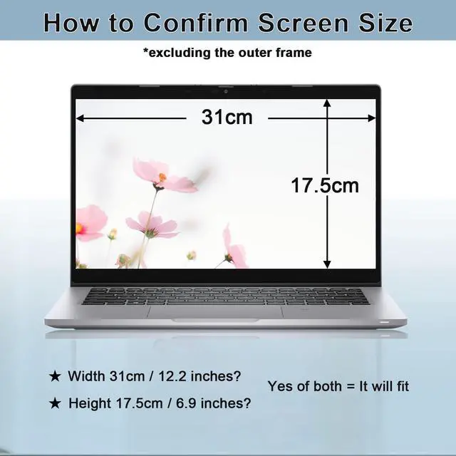 Alt view image 6 of 7 - Laptop Privacy Screen 14 Inch 16:9 Aspect, Compatible with HP, Dell, Acer, Asus, Samsung, Lenovo Yoga & More, Removable Anti Blue Light Glare Spy Computer Monitor Filter Security Shield