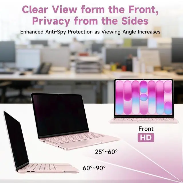 Alt view image 2 of 7 - Removable Magnetic Privacy Screen for 2026 MacBook Neo 13-Inch A18 Pro, Anti Blue Light Glare Filter Laptop Privacy Screen Shield and Protector for Mac Neo