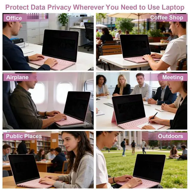 Alt view image 7 of 7 - Removable Magnetic Privacy Screen for 2026 MacBook Neo 13-Inch A18 Pro, Anti Blue Light Glare Filter Laptop Privacy Screen Shield and Protector for Mac Neo