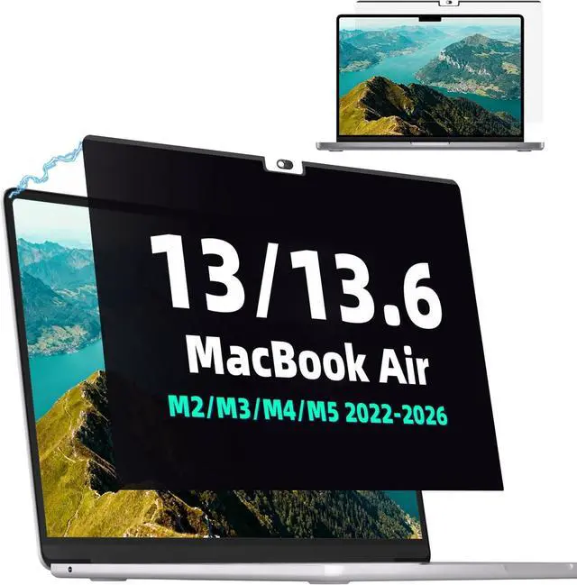 Main image of Magnetic Privacy Screen for MacBook Air 13.6/13 Inch (2022-2026, M2, M3, M4, M5),Removable Anti Glare Blue Light Filter for Mac 13.6In Laptop Privacy Filter Shield Protector
