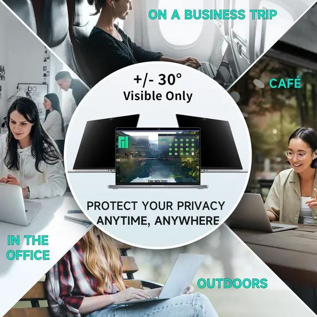 Alt view image 6 of 7 - Magnetic Privacy Screen for MacBook Air 13.6/13 Inch (2022-2026, M2, M3, M4, M5),Removable Anti Glare Blue Light Filter for Mac 13.6In Laptop Privacy Filter Shield Protector