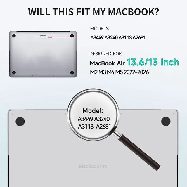 Alt view image 7 of 7 - Magnetic Privacy Screen for MacBook Air 13.6/13 Inch (2022-2026, M2, M3, M4, M5),Removable Anti Glare Blue Light Filter for Mac 13.6In Laptop Privacy Filter Shield Protector