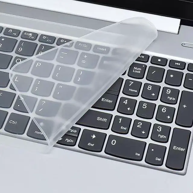 Main image of Ultra Thin Keyboard Cover Protector, Compatible with Laptop Notebook 13" 14" 15.6" 16" 17" inch Universal Silicone Keyboard Protector Skin Waterproof Dustproof (Transparent,for 15"-17.6")
