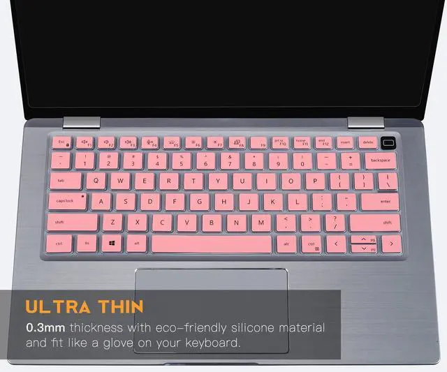 Alt view image 5 of 7 - Keyboard Cover for Dell Latitude 3440 3450 7450 7440 7430 7420 7410 5420 5430 5431 5440 5450 14, Dell Latitude 9000 9510 9520 7520 15.6 & Dell Latitude 9420 9430 14 Keyboard Protector Skin, Pink