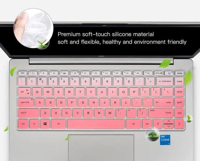 Alt view image 5 of 7 - Keyboard Cover for 2022 2023 HP 14" Laptop 14-ep 14-em 14-es 14t-ep000 14z-em000 14-ep000 14-ep0097nr 14-ep0145cl 14-em0047nr, HP Envy 2-in-1 14t-es000 14-es0013dx 14-es0033dx Keyboard Protector Skin