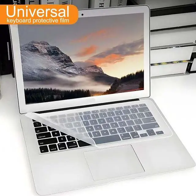 Alt view image 6 of 7 - Ultra Thin Keyboard Cover Protector, Compatible with Laptop Notebook 13" 14" 15.6" 16" 17" inch Universal Silicone Keyboard Protector Skin Waterproof Dustproof (Transparent,for 15"-17.6")