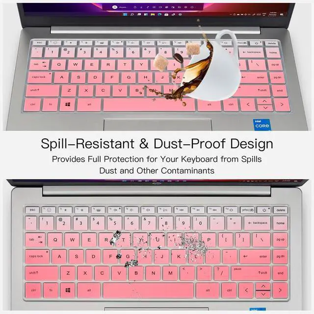 Alt view image 6 of 7 - Keyboard Cover for 2022 2023 HP 14" Laptop 14-ep 14-em 14-es 14t-ep000 14z-em000 14-ep000 14-ep0097nr 14-ep0145cl 14-em0047nr, HP Envy 2-in-1 14t-es000 14-es0013dx 14-es0033dx Keyboard Protector Skin