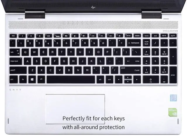 Alt view image 7 of 7 - Keyboard Cover for HP Laptop 15.6 15-dw 15-dy 15-da/db 15-ef 15-bs/bw 15-dy5033dx dy5073dx dy2073dx dy5399nr dy5599nr 15-dw4047nr 15t-dw400/HP 17.3 Laptop 17-by/bs/ca 17-by4022wm by4025nr -Black