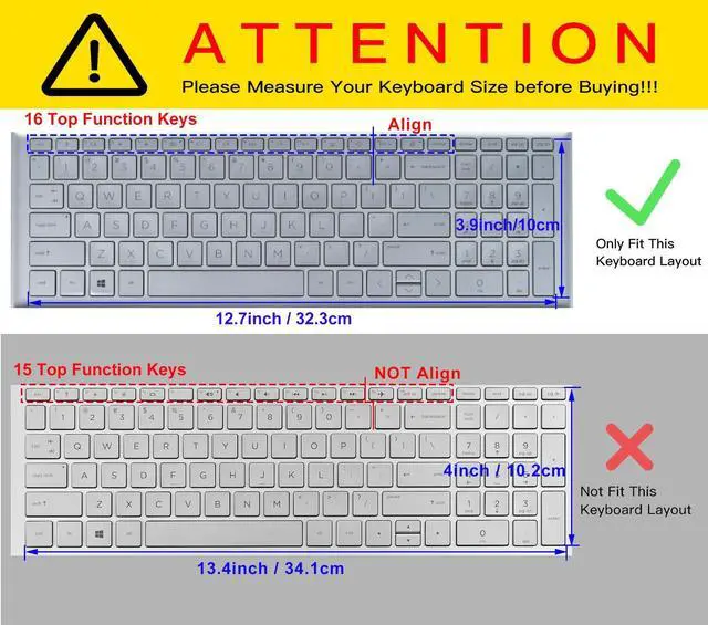 Alt view image 2 of 7 - Keyboard Cover for HP 15.6 Laptop 15-fc 15-fd Series, HP 15z-fc000 15t-fd000 fd100 fd200 15-fc0499nr 15-fc0502nr 15-fc0399nr 15-fc0099nr 15-fd0083wm fd0127dx fd0012nr, HP 255 G10 Laptop