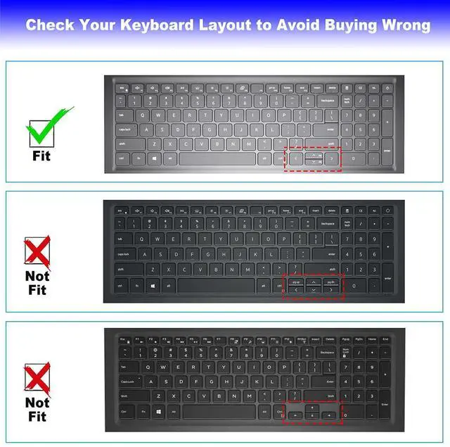Alt view image 2 of 7 - Keyboard Cover for 2026 2025 Dell 15 Laptop DC15250 DC15255 15.6" Dell Inspiron 15 3510 3511 3515 3525 3530 3535 5510 5515 5518 7510 15.6", Vostro 3510 3520 3530 5510 5515 15.6, Inspiron 7610