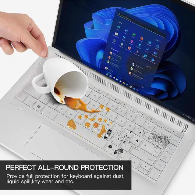 Alt view image 6 of 7 - Keyboard Cover for HP 14 Laptop & HP Pavilion x360 14 14-dq 14-fq 14m-ba/cd/dh, HP Ultrabook 14, 14-CF 14-dq0040nr 14-dq0052dx 14-dq0762dx dq0760dx 14-dq5043cl 14-dq0055dx 14-fq1025nr/fq0033dx -Clear
