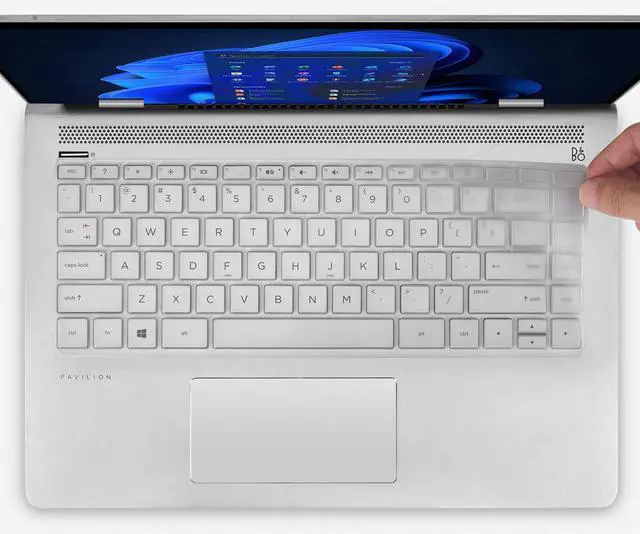 Alt view image 7 of 7 - Keyboard Cover for HP 14 Laptop & HP Pavilion x360 14 14-dq 14-fq 14m-ba/cd/dh, HP Ultrabook 14, 14-CF 14-dq0040nr 14-dq0052dx 14-dq0762dx dq0760dx 14-dq5043cl 14-dq0055dx 14-fq1025nr/fq0033dx -Clear