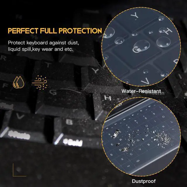 Alt view image 4 of 7 - Universal Keyboard Protector Cover Skin for Laptop Notebook 13-14 inch, Ultra Thin Silicone Waterproof Dustproof Keyboard Protector Skin (Size 12.28" X 5.08")