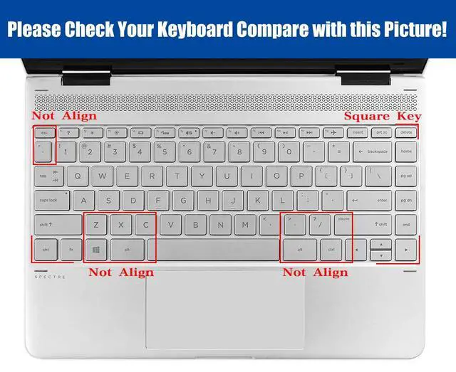 Alt view image 7 of 7 - Keyboard Cover for HP Laptop 14"& HP Pavilion x360 14 14-dk 14-fq 14-dq/dk/cf Series 14-dq1040 14m-ba011dx ba013dx 14-dh2097nr 14-bw006nr 14-bf040wm 14-fq0033dx 14-fq0013dx(Pink+Clear)