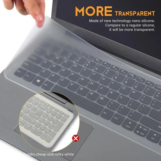 Alt view image 3 of 7 - 15.6 16 inch Laptop Keyboard Cover Protector Universal for 15.6" 16" Laptop Notebook Keyboard, Ultra Thin Waterproof Dustproof Silicone Keyboard Skin