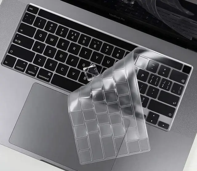 Alt view image 7 of 7 - Keyboard Cover Compatible with MacBook Pro 13 inch M2 A2338 2023 2022 2021 2020 M2 M1 A2338 A2289 A2251 & MacBook Pro 16 inch A2141 2020 2019 Touch Bar & Touch ID Keyboard Protector Skin Cover, Clear