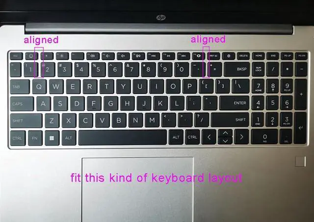 Alt view image 2 of 5 - Keyboard Skin Compatible for 15.6" HP Laptop 15-fc 15-fd 15t-fd 15z-fc, HP Pavilion 15 15-eg/eh/er 15t-eg200/eg300 15z-eh300, HP Pavilion 17z-cp000 17z-ca200 17-cn/cp Series (Purple Blue)