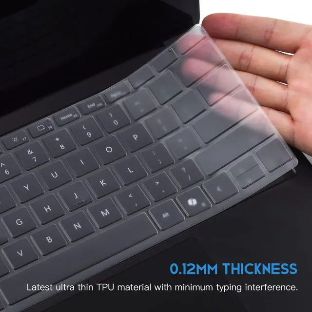 Alt view image 3 of 7 - Clear Ultra Thin Keyboard Cover for 2023-2019 Microsoft Surface Laptop 6, 5, 4, 3, 13" & 15" Touchscreen Keyboard Protector Skin (Not Fit 2024-2025 Surface Laptop 7 13.8 & 15")
