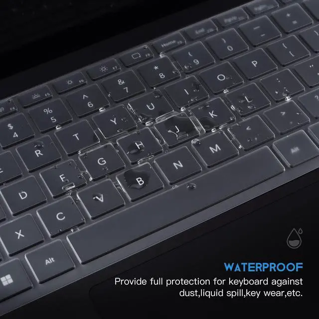 Alt view image 6 of 7 - Clear Ultra Thin Keyboard Cover for 2023-2019 Microsoft Surface Laptop 6, 5, 4, 3, 13" & 15" Touchscreen Keyboard Protector Skin (Not Fit 2024-2025 Surface Laptop 7 13.8 & 15")
