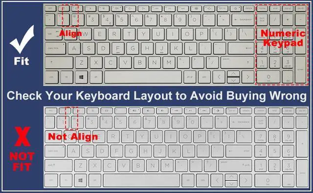 Alt view image 2 of 7 - Keyboard Cover for HP 15.6" Laptop 15-fc 15-fd Series, HP Pavilion 15-eg 15-eh/er, HP Pavilion 17z 17-cn 17-cp 15z-fc000 15t-fd000 15t-eg300 15-fc0093dx 15-fc0025dx 15-fd0083wm 15-fd0107dx 17t-cn300