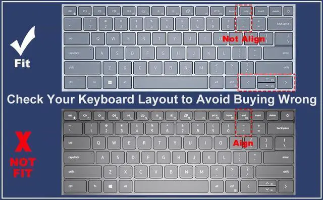 Alt view image 2 of 7 - Keyboard Cover for Dell 14 Plus DB04250 DB04255 DB14250 DB14255,Dell Inspiron 14 5440 7441 7440 7445 14" & Inspiron 16 7640 16" Laptop US Layout (Not Fit:Dell 14S & 14 DA14250 Premium) -Clear