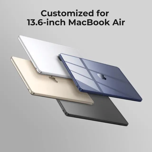 Alt view image 5 of 7 - Case Compatible with MacBook Air 13 inch M5 2026-2022 Release M4 M3 M2 A3449 A3240 A3113 A2681, Hard Shell&Keyboard Skin Cover&Screen Protector for Mac Air 13.6 inch, Gloss Clear