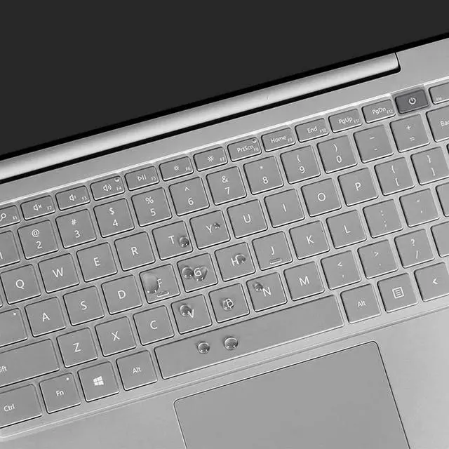 Alt view image 6 of 7 - Keyboard Cover Skin for 2021 2020 Microsoft Surface Laptop Go 12.4" & 2022 Surface Laptop Go 2 12.4 inch with Fingerprint Power Button Ultra Thin TPU Keyboard Protector (Transparent)