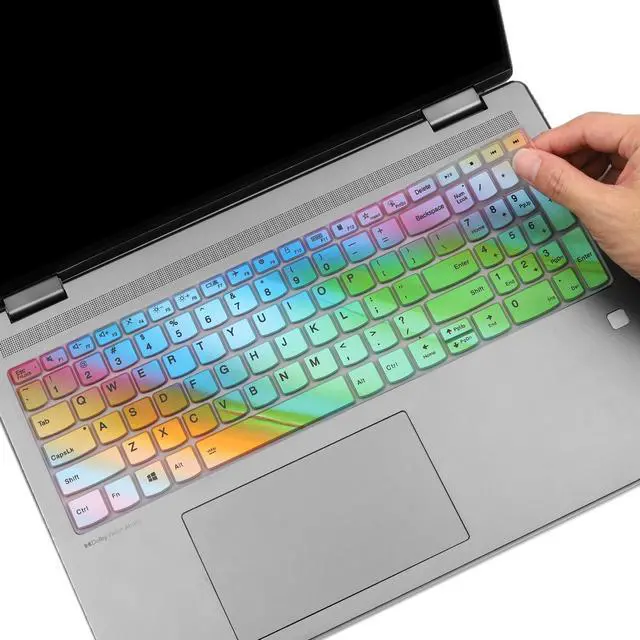 Alt view image 3 of 7 - Colorful Keyboard Cover for 2023-2024 Lenovo Yoga 7/7i 2-in-1 15.6-16 Inch, 2024-2023 Lenovo IdeaPad 5 / 5i 2-in-1 16", Lenovo IdeaPad Flex 5 / 5i 2-in-1 16 Inch Laptop Protective Keyboard Protector