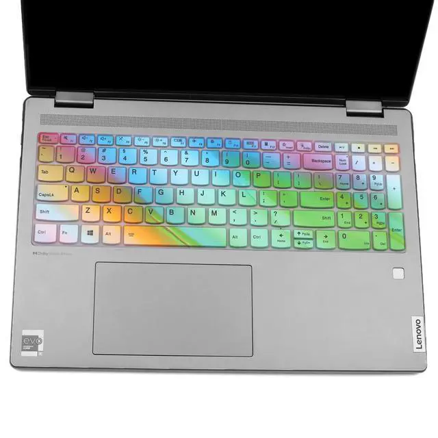 Alt view image 4 of 7 - Colorful Keyboard Cover for 2023-2024 Lenovo Yoga 7/7i 2-in-1 15.6-16 Inch, 2024-2023 Lenovo IdeaPad 5 / 5i 2-in-1 16", Lenovo IdeaPad Flex 5 / 5i 2-in-1 16 Inch Laptop Protective Keyboard Protector
