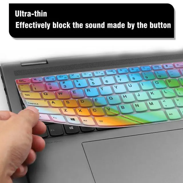 Alt view image 6 of 7 - Colorful Keyboard Cover for 2023-2024 Lenovo Yoga 7/7i 2-in-1 15.6-16 Inch, 2024-2023 Lenovo IdeaPad 5 / 5i 2-in-1 16", Lenovo IdeaPad Flex 5 / 5i 2-in-1 16 Inch Laptop Protective Keyboard Protector