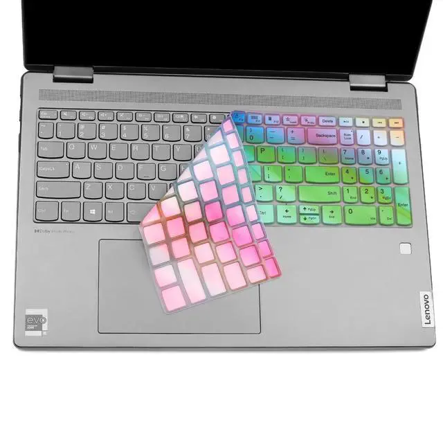 Alt view image 5 of 7 - Colorful Keyboard Cover for 2023-2024 Lenovo Yoga 7/7i 2-in-1 15.6-16 Inch, 2024-2023 Lenovo IdeaPad 5 / 5i 2-in-1 16", Lenovo IdeaPad Flex 5 / 5i 2-in-1 16 Inch Laptop Protective Keyboard Protector